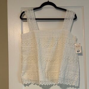 Lucky Brand Antique White Lace Tank Top